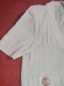 Vintage Button-Up Knit Top