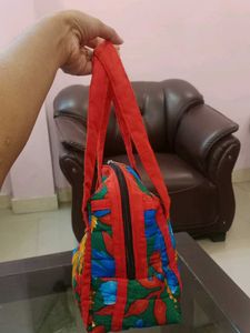 Quilted Floral Print Clutch Bag