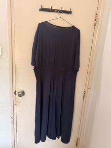 plus size h&amp;m dress royal blue with smoked waist