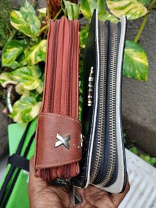 Lot of 3 Wallets - Purple, Brown &amp; Black