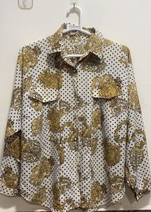 Vintage Baroque Print Blouse