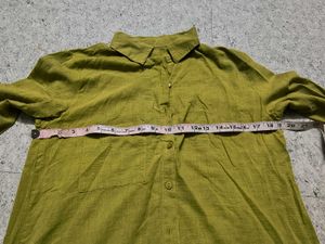 Olive Green cotton Shirt