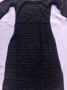 Elegant Black Sequin Kurta