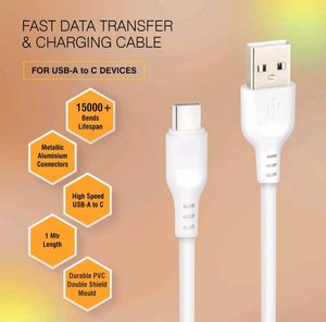 White USB-C Charging Cable