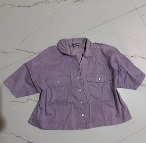 Roadster Cropped Button-Up Shirt
