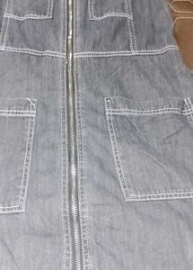 Denim onepiece with Zip Front