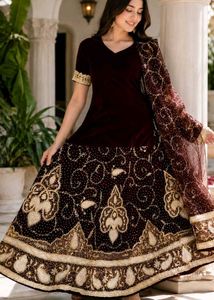 Elegant Velvet Lehenga for wedding  and festival