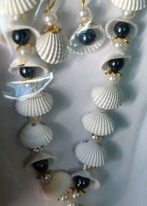 Seashell Necklace &amp; Earring Set