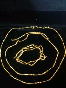 Elegant 3 Gold Chain Necklace