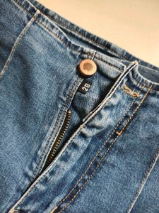 High-Waisted Blue Denim Jeans
