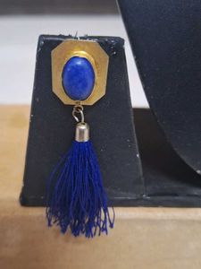 Blue Beaded Necklace and Earring Set