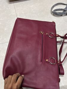 Stylish Maroon Handbag