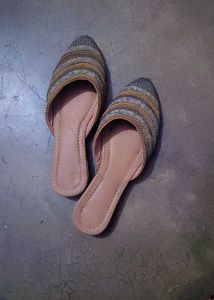 Embellished Flat Mules