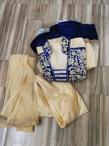 Braso Net With Velvet Fabric Anarkalli Dress
