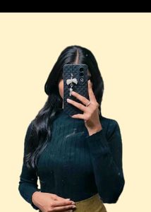 Ribbed Turtleneck Top