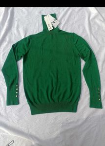 Zara Green Turtleneck Sweater