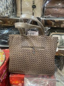 Stylish Textured Tote Handbag