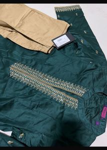 Emerald Green Embellished Kurta Set