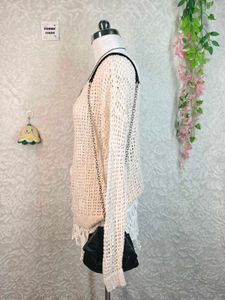 Chic Crochet Knit Sweater