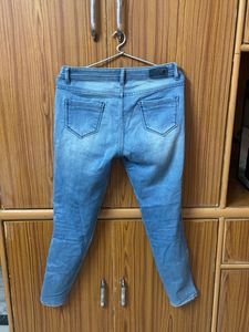 Light Wash Striped Jeans