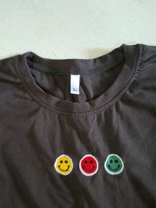 Cute Smiley Face Sweatshirt &amp; Wide Leg Pants Set