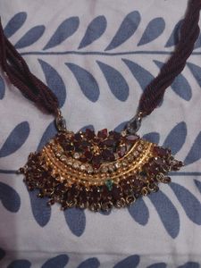 Stunning Red Stone Necklace Set