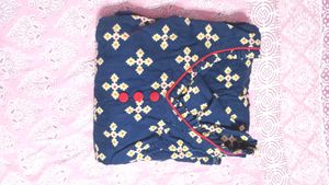 Navy Blue Printed Kurta
