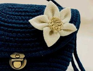 Blue Crochet Handbag