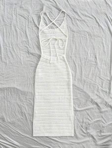 White Beach Crochet Dress