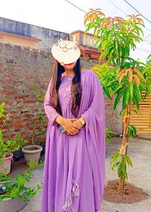 Elegant Lavender Anarkali Suit