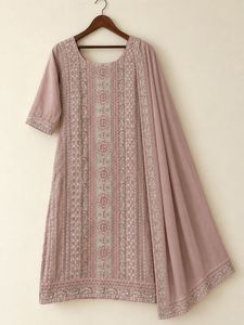 Onion pink kurti with dupatta