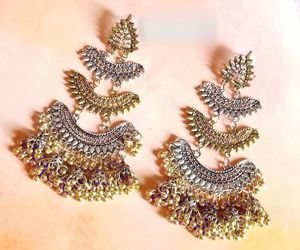 Antique Oxidized Jhumka Earrings