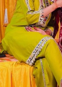 Olive Green Embellished Dhoti Pants 28 to 32