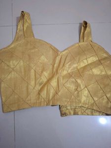 Elegant Gold Quilted Blouse