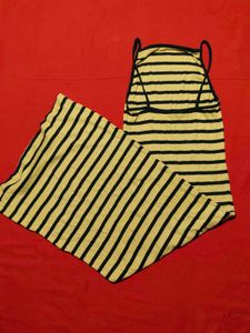 Calliope Yellow Black Striped Dress