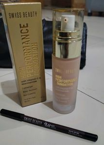 Swiss Beauty Foundation With Free Lip Liner