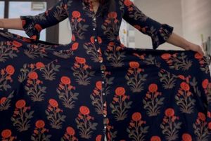 kalamkari printed ethnic gown