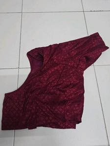 Maroon Textured Blouse
