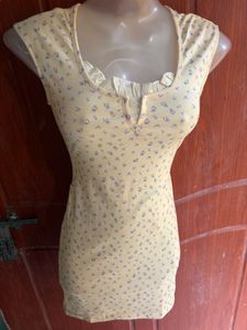 butter Yellow Floral Mini Dress✨