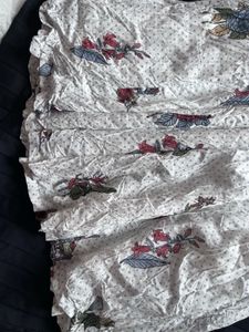 White Floral Smocked Waist Dress