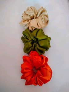 Set of 3 Satin Scrunchies