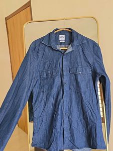 ZARA Men Denim Effect Slim Fit Shirt