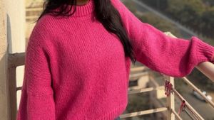 Pink Knit Pullover Sweater