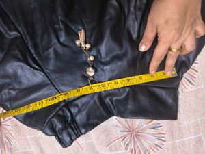 Black Faux Leather Skirt with Charm for 5-7 years
