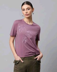 GLOBAL REPUBLIC Mauve Tie up top