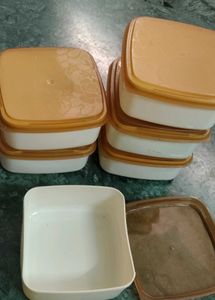 Set of 6 Square Food Storage Containers
