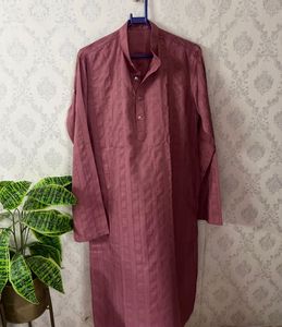 peach kurta set men