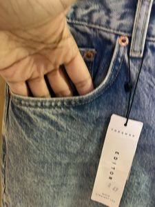 Topshop Straight For Button Up Jeans Tagged