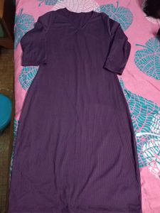 Elegant Purple Midi Dress