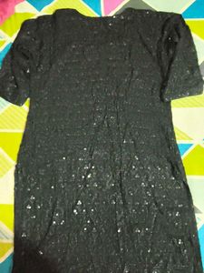 Sparkling Black Sequined Kurta